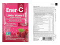 Ener-C Raspberry vitamin powder mix front label 9.28g sachets with barcode