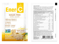 Ener-C Sugar Free Lemon Ginger vitamin powder mix front label sachets with barcode.