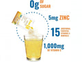 How to Use: Ener-C Sugar Free Lemon Ginger sachet mixing instructions 30 sachets on white background
