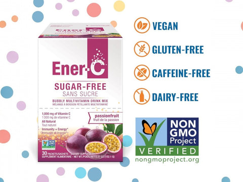 Ener-C Sugar Free Passion Fruit Vitamin Powder Mix box