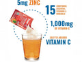 How to Use: Ener-C Tangerine & Grapefruit sachet mixing instructions 30 sachets on white background