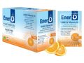 Ener-D Sugar Free Orange vitamin D powder mix box front label 24 sachets on white background