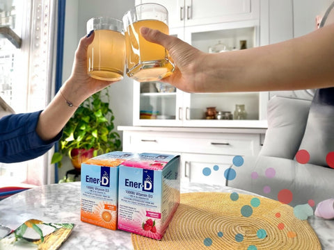 How to Use: Ener-D Sugar Free Orange & Raspberry boxes mixing instructions 24 sachets 
