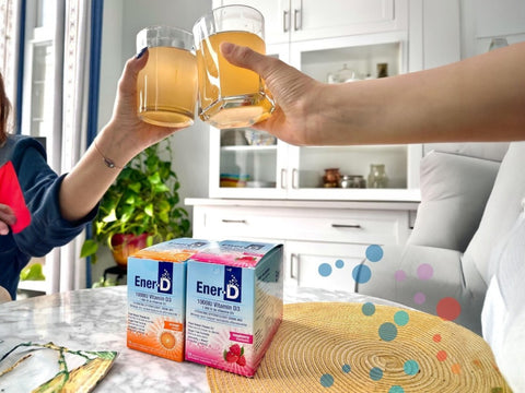 How to Use: Ener-D Sugar Free Orange & Raspberry boxes mixing instructions 24 sachets 