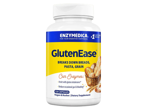 Enzymedica - GlutenEase 120 Capsules front view bottle packaging