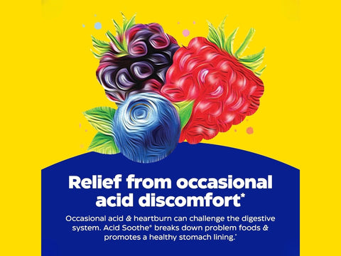 Enzymedica Acid Soothe Chewable Berry 30 Tablets chewable tablet product graphic