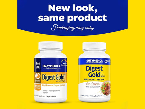 Enzymedica Digest Gold 90 capsules packaging may vary new look
