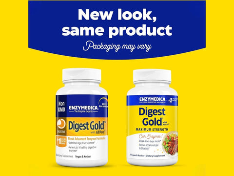 Enzymedica Digest Gold with ATPro, 180 Capsules packaging may vary new look