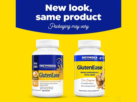 Enzymedica GlutenEase™ 60 capsules packaging may vary new look
