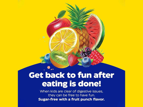 Enzymedica Kids Digest Chewable 90 tablets fruit punch flavour product graphic