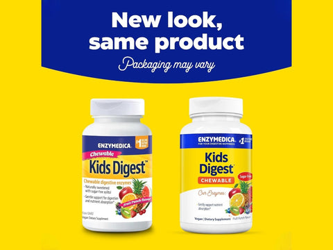 Enzymedica Kids Digest Chewable 90 tablets packaging may vary new look