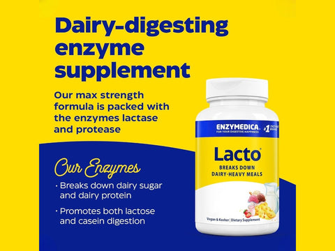 Enzymedica Lacto 30 capsules front view bottle packaging