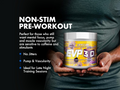 Person holding a Evogen EVP 3D supplement container with promotional text on a black background