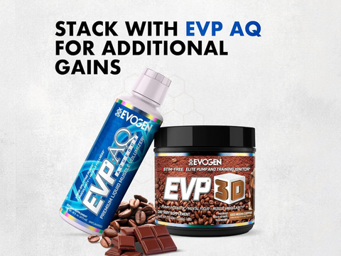 EvoGen EVP AQ and EVP 3D products with text on a light gray background