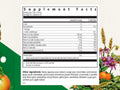 Floradix Epresat Adult Liquid Multivitamin Vegetarian 250ml Supplement Facts nutrition information panel