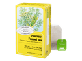 Floradix Organic Fennel Herbal Tea 15 Teabags box front label packaging and 2.3g teabag