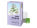 Floradix Organic Lemon Verbena Herbal Tea 15 Teabags box front label packaging and 1.8g teabag