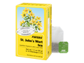 Floradix Organic St John’s Wort Herbal Tea 15 Teabags box front label packaging and 2g teabag