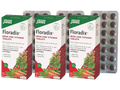 Floradix Vegan Formula Triple Pack 3 x 84 Tablets product box front label packaging