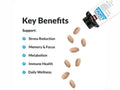Force Factor AMAZING ASHWA 120 Tablets side bottle packaging with key benefits detail