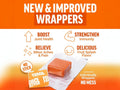 Force Factor Better Turmeric Soft Chews 60 Count close up of soft chew pieces next to pouch