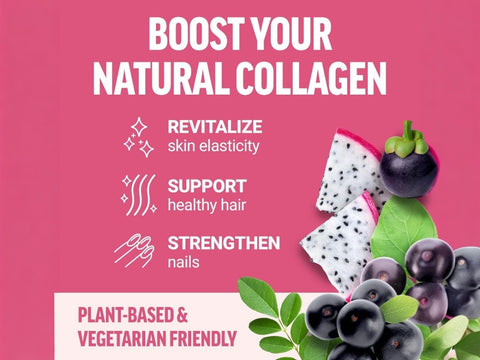 Force Factor Collagen Boosting Superfoods 60 Vegetable Capsules supplement facts and nutrition information panel