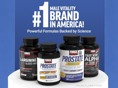 Force Factor Prostate Advanced 180 Tablets front bottle packaging showing product name and graphics