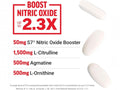 Force Factor Score! Hardcore Performance Intensifier 120 Tablets side bottle packaging with key benefits detail