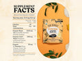Supplement facts, ingredient list and nutritional info on back of tea bag.