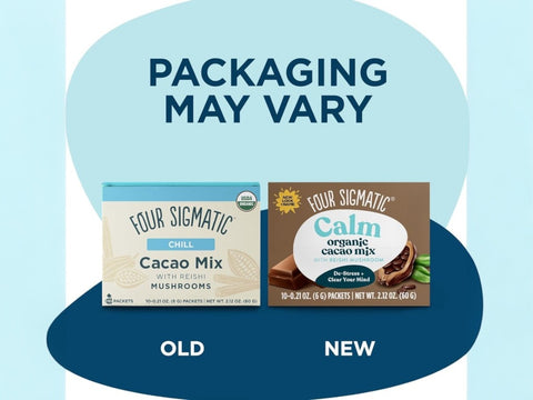 Four Sigmatic Organic Cacao with Reishi Mix - 10 Packets. Packaging may vary.