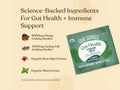 Four Sigmatic chaga elixir ingredients and nutritional information panel on packaging