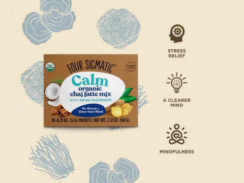 Four Sigmatic Organic Chai Latte Mix, Caffeine-Free - 10 Packets