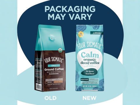 Four Sigmatic Organic Decaf Ground Coffee - 340g. Packaging may vary.