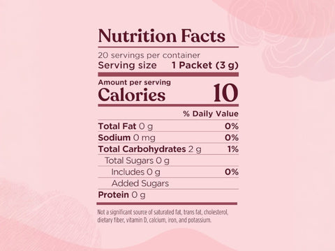 Nutrition facts, ingredients and preparation for Four Sigmatic Elixir.