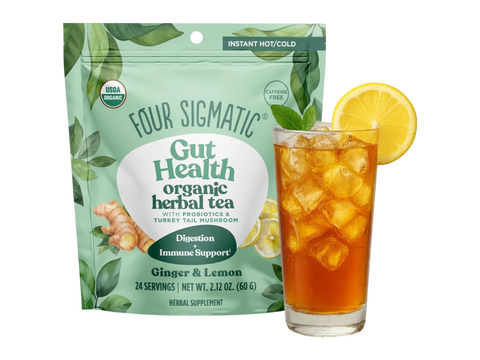 Four Sigmatic Organic Herbal Tea bag, Ginger & Lemon flavour, 60g.