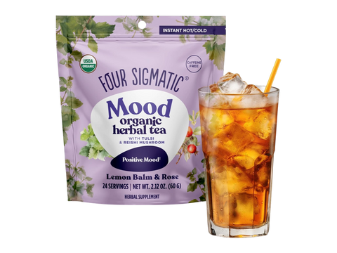 Four Sigmatic Organic Herbal Tea, Lemon Balm & Rose flavour, 60g.