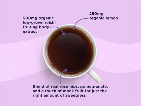 Four Sigmatic Organic Herbal Tea, Lemon Balm & Rose 
