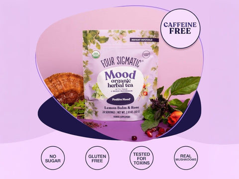 Four Sigmatic Organic Herbal Tea, Lemon Balm & Rose - 60g