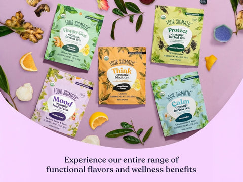 Four Sigmatic Organic Herbal Tea, Lemon Balm & Rose - 60g other variants.