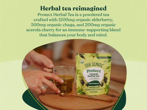 Four Sigmatic Protect Organic Herbal Tea, Wild Berries - 60g