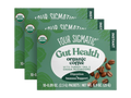 Four Sigmatic Organic Instant Coffee Blend 10 packets, 3 boxes front packaging on white background