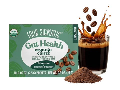 Four Sigmatic Organic Instant Coffee Blend 10 packets front packaging on white background