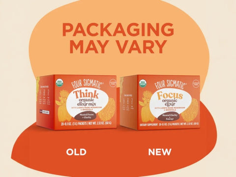 Four Sigmatic Organic Lion’s Mane Elixir Mix - 20 Packets. Packaging may vary.