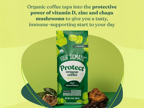 Four Sigmatic Organic Medium Roast, Ground Coffee - 340g