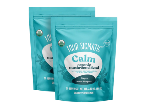 Four Sigmatic Organic Multi Mushroom & Herb Powder 2 pouches front packaging on white background