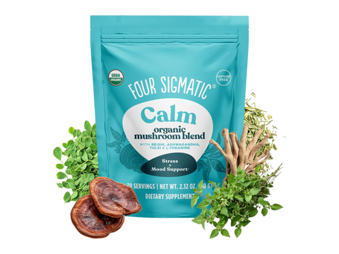 Four Sigmatic Organic Multi Mushroom & Herb Powder 60g pouch front packaging on white background