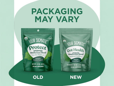 Four Sigmatic Organic Mushroom Blend Powder - 60g. Packaging may vary.