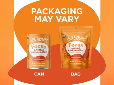 Four Sigmatic Organic Mushroom Blend, Caffeine-Free - 60g. Packaging may vary.