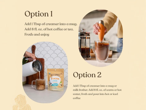 Four Sigmatic Organic Non-Dairy Creamer, Vanilla - 120g. Can enjoy hot or cold.