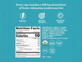 Four Sigmatic creamer showing nutrition facts, ingredients and use.